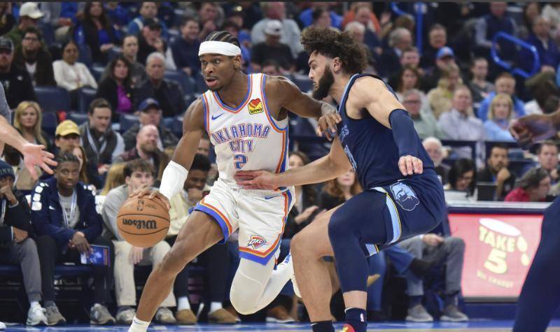 亚历山大31+10+8创纪录，雷霆119-103灰熊，残阵雷霆打出联盟第一战绩