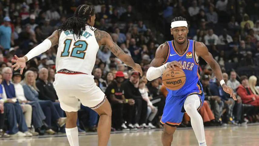 亚历山大31+10+8创纪录，雷霆119-103灰熊，残阵雷霆打出联盟第一战绩